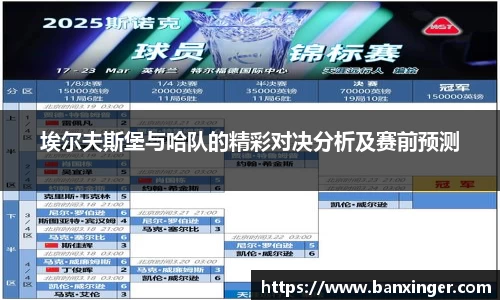 埃尔夫斯堡与哈队的精彩对决分析及赛前预测